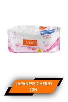 Tulips Wet Wipes Japanese Cherry 20n